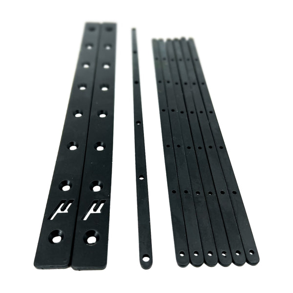 Micron 180 Black Steel Backers and Nut Bars Set