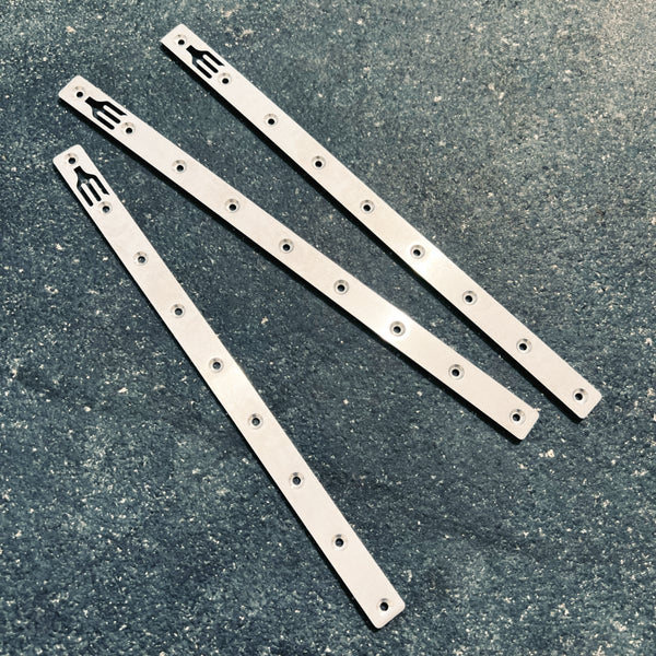 Titanium Extrusion Backers for Salad Fork 160mm - by Lightweight Labware