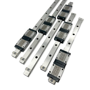 Six 440C stainless MGN15C dual-carriage linear rails for a Millennium Machines Milo CNC mill kit